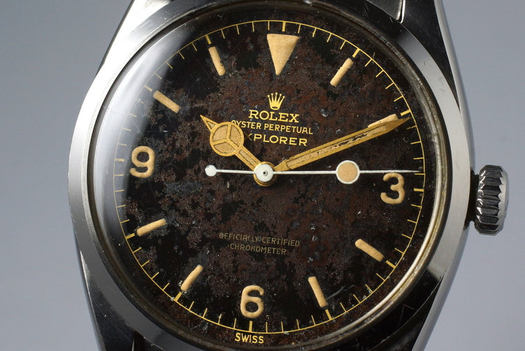 1956 Rolex Explorer 1 6610 Tropical Dial with Box