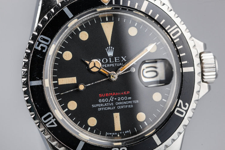 1971 Rolex Submariner 1680 with MK IV Red Dial