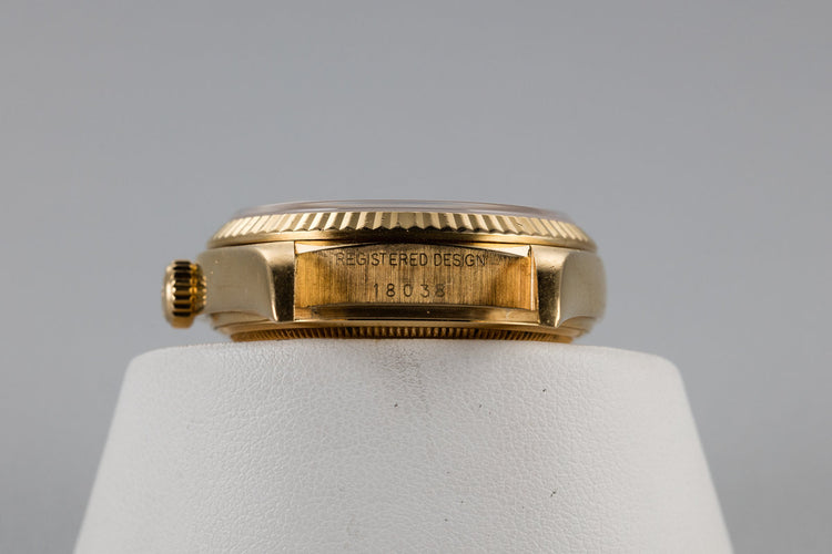 1980 Rolex Day-Date 18038 Factory Diamond Blue Vignette Dial