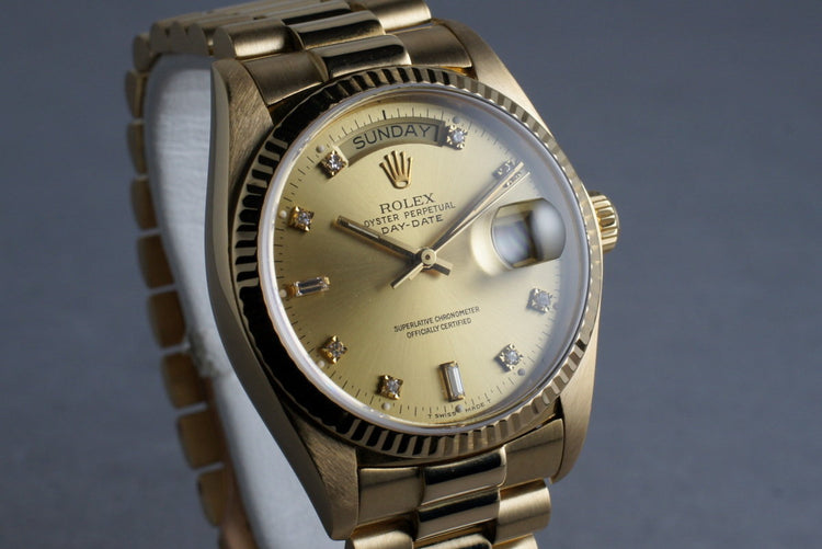 1985 Rolex President 18038 with Diamond Dial