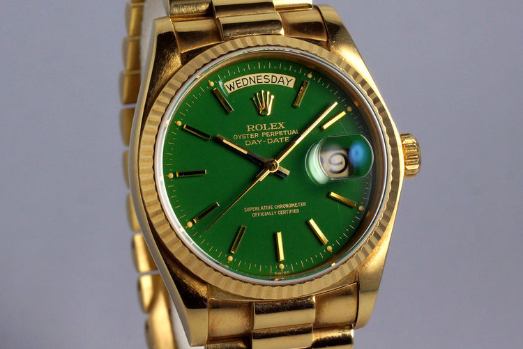 1979 YG Day-Date 18038 Green Stella Dial