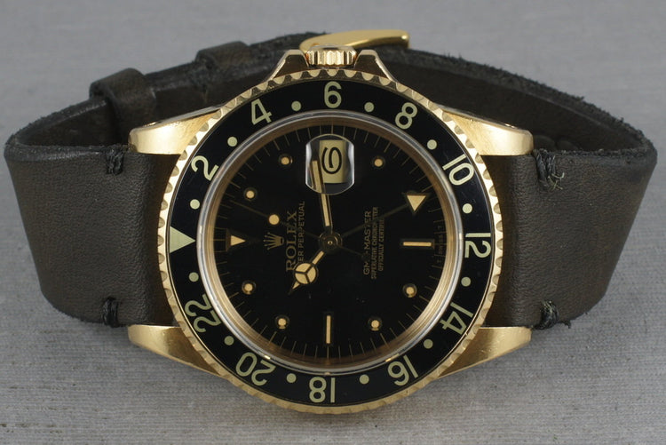 1980 Rolex GMT 18K with Black Nipple Dial 16758