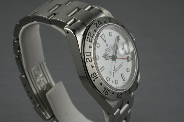 2000 Rolex Explorer II 16570 with White Dial