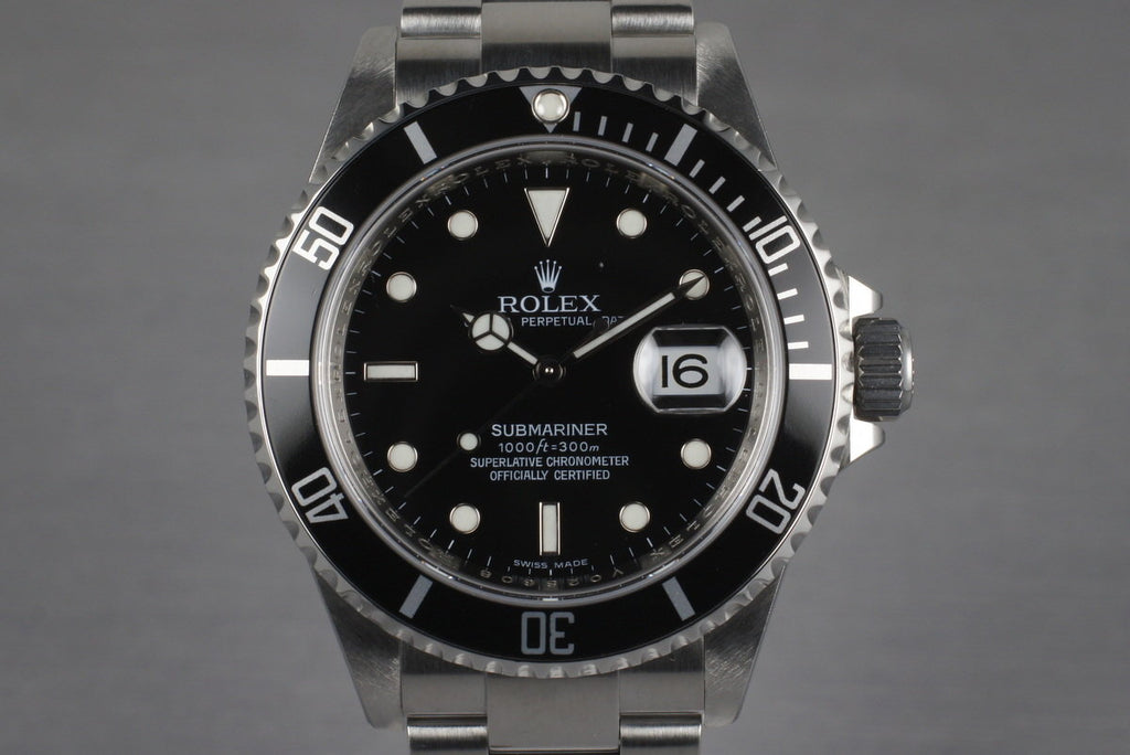2009 Rolex Submariner 16610 with Box and Papers