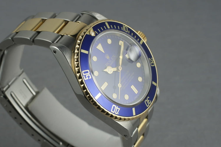 1988 Rolex Submariner 18K/SS Blue Dial 16803
