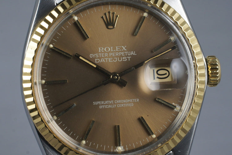 1983 Rolex Two Tone DateJust 16013 with Brown Dial