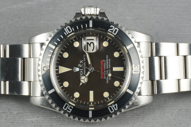 Rolex Red Submariner 1680 Meters First Mark 2 BROWN dial