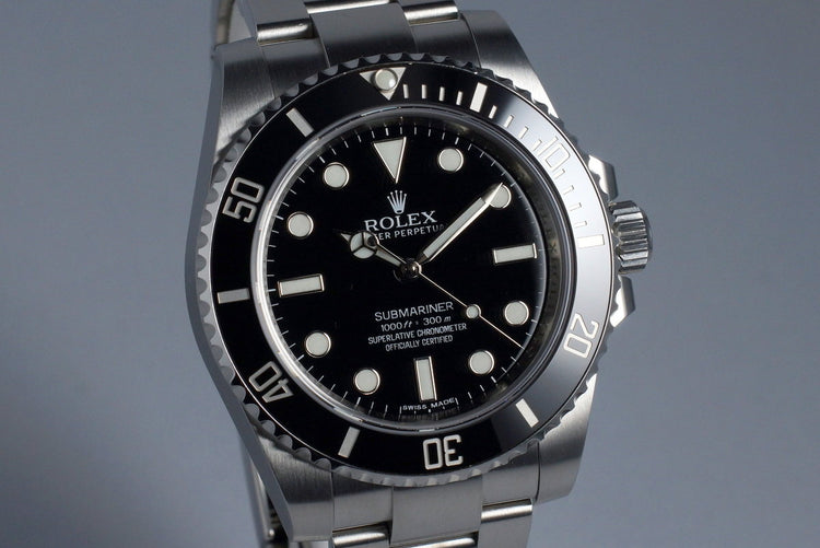 2012 Rolex Submariner 114060 with Box and Papers