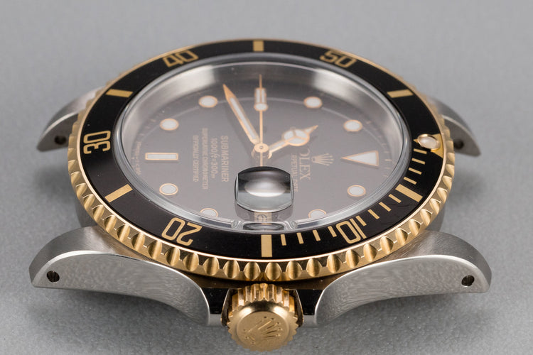 1991 Rolex Two-Tone Submariner 16613 Black Dial with Box, Papers, and Service Papers