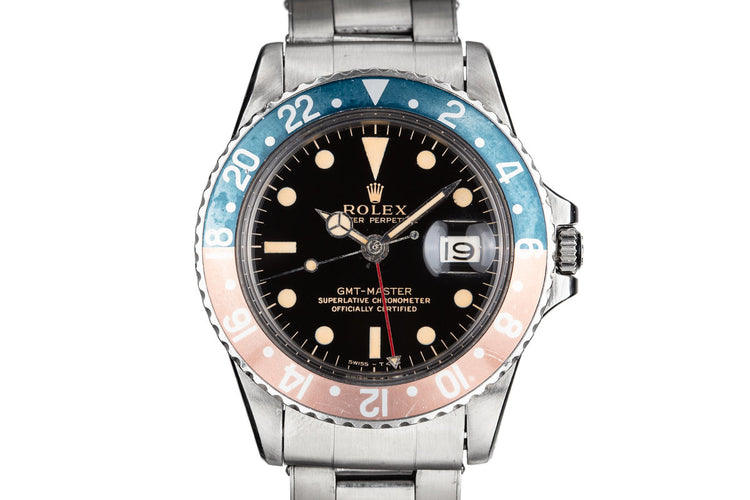 1966 Rolex GMT-Master 1675 Gilt Dial with Box and Double Punch Papers