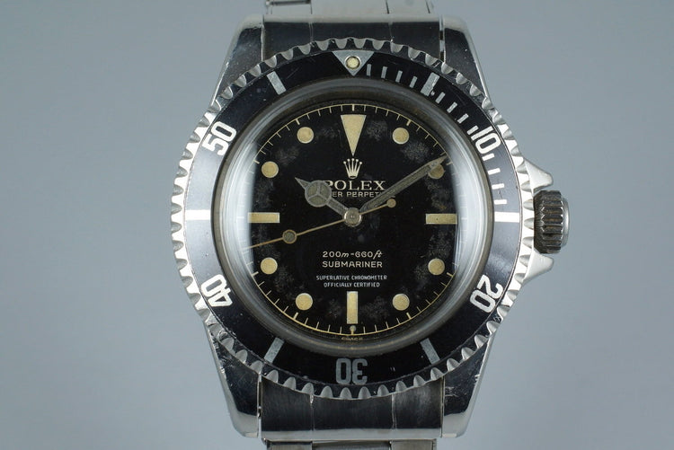 1961 Rolex Submariner 5512 PCG Gilt 4 Line Chapter Ring Dial
