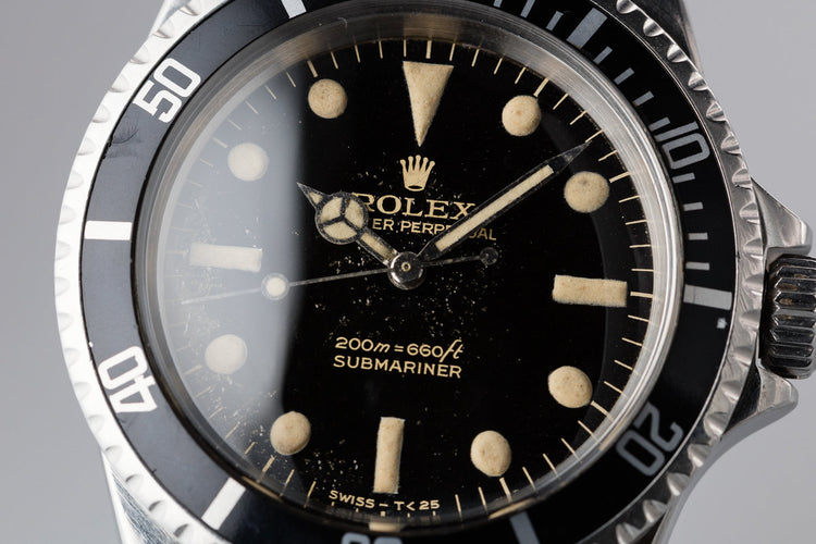 1966 Rolex Submariner 5513 with Gilt Bart Simpson Spider Dial