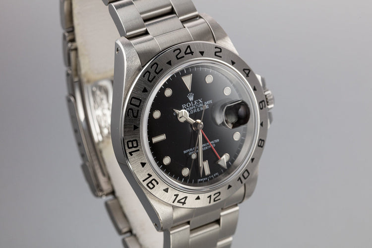 1997 Rolex Explorer II 16570 Black Dial with Box and Papers