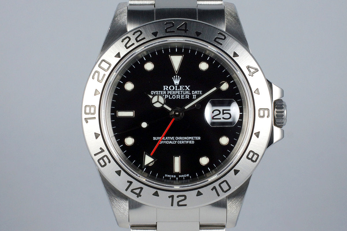 HQ Milton 1999 Rolex Explorer II 16570 Black Dial with RSC