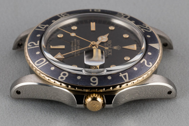 1981 Rolex Two-Tone GMT-Master 16753 Black Nipple Dial with Box and Papers