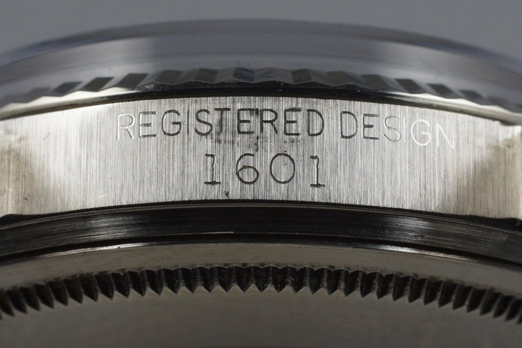 1971 Rolex DateJust 1601 Non-Luminous Blue Dial