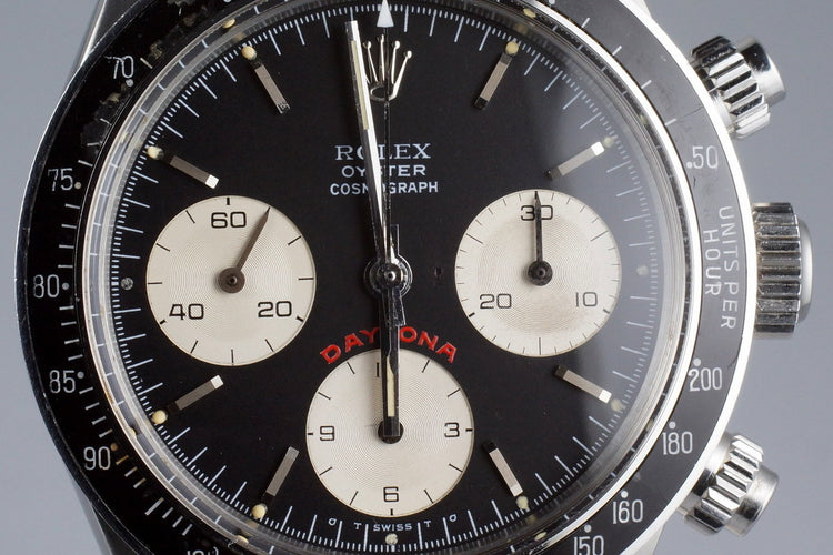 1975 Rolex Daytona 6263 Black Sigma Big Red Daytona Dial with RSC Papers