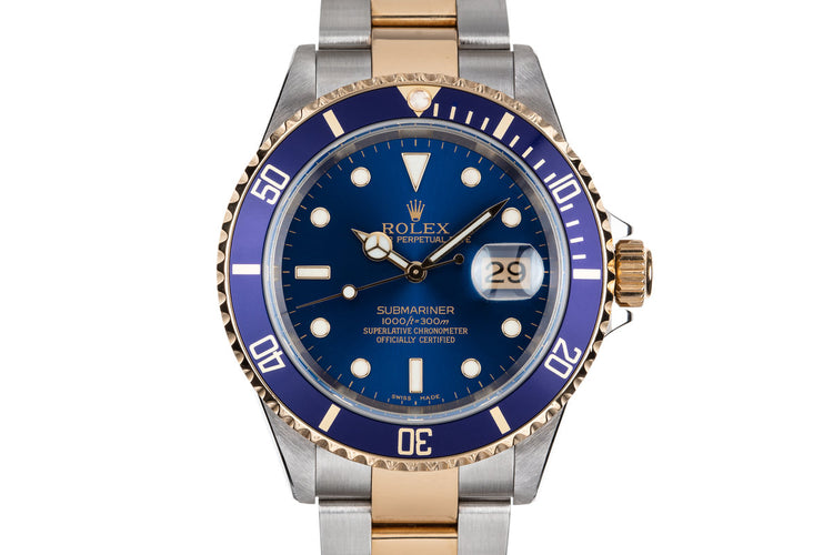 2003 Rolex Two Tone Submariner 16613 with Box and Papers