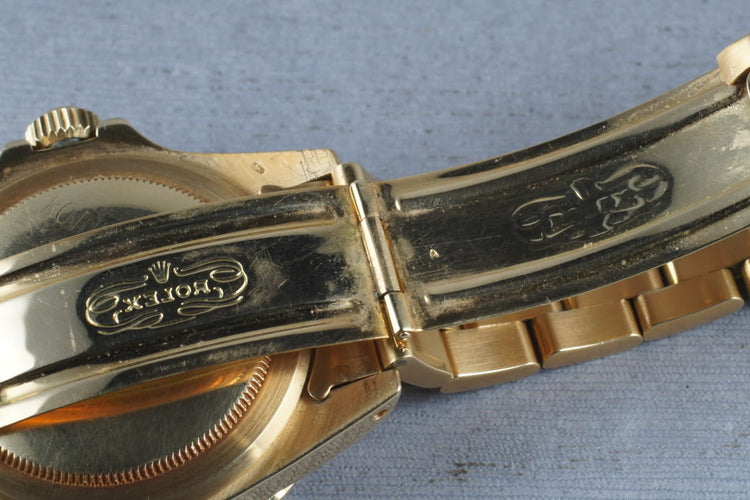 Rolex 18K Yellow Gold Submariner 1680 with Box, Papers, Sales Receipt