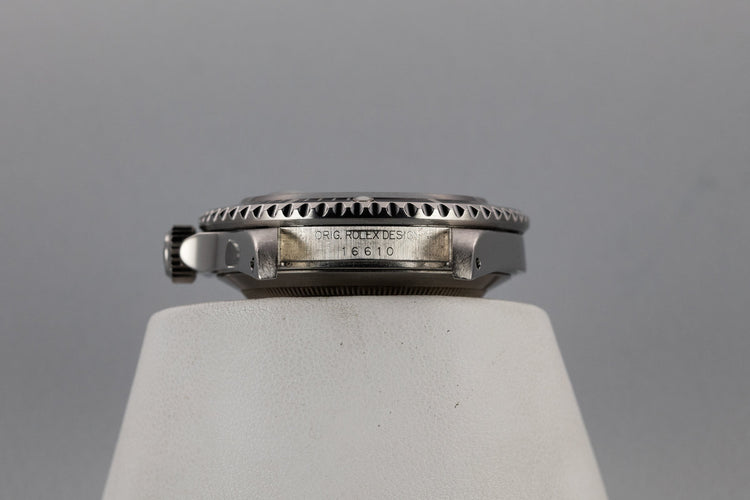 1995 Rolex Submariner 16610 with Box and Service Papers