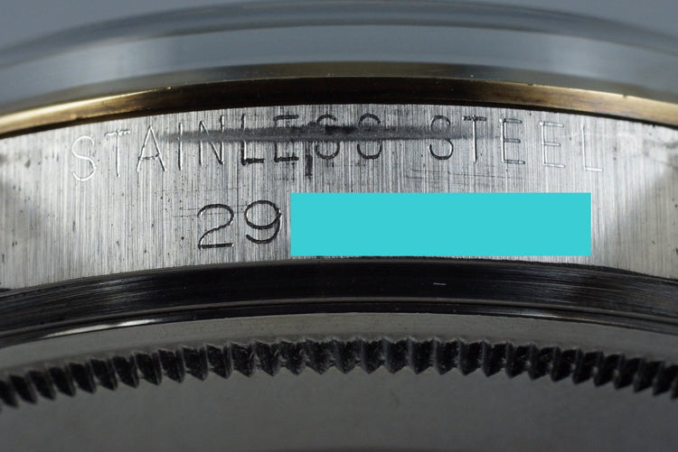 1971 Rolex Two Tone DateJust 1600 Glossy Gilt Black Dial