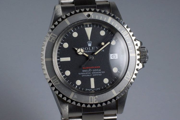 1970 Rolex Red Submariner 1680 Mark IV Dial with ‘Ghost’ Bezel