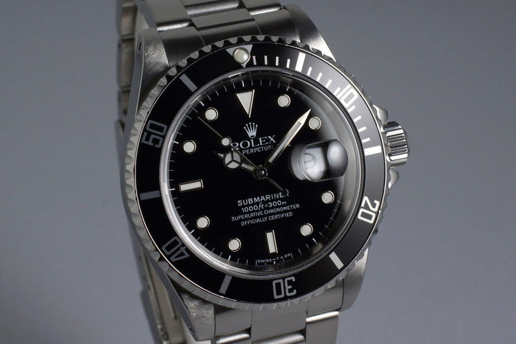 1990 Rolex Submariner 16610 with RSC Papers
