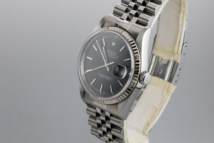 1996 Rolex DateJust 16234 Black Dial with Box and Papers