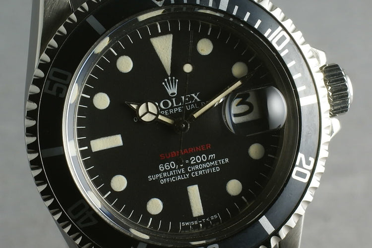Rolex Red Submariner 1680 Mark VI with Service Papers