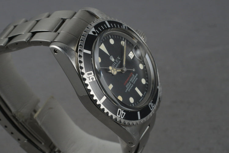 1969 Rolex Red Submariner 1680 Meters First Mark 1 Long F Dial