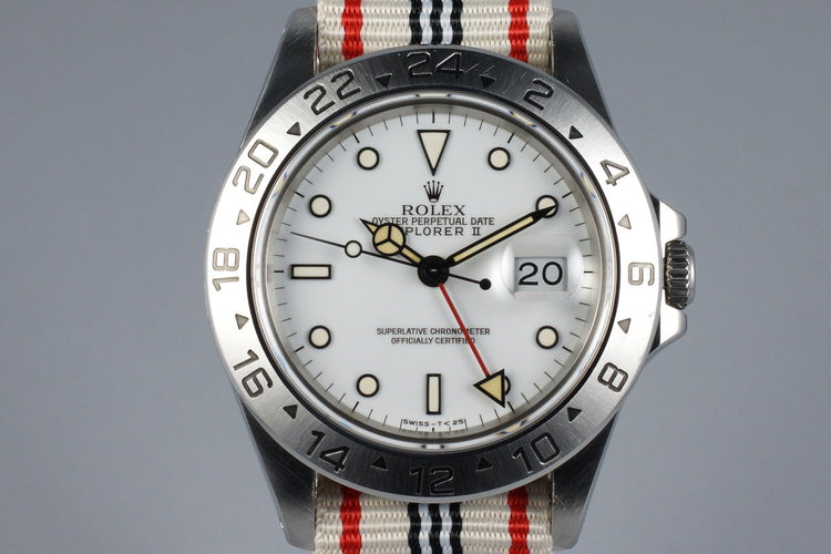 1995 Rolex Explorer II 16570 White Dial