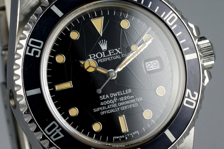 1984 Rolex Sea Dweller 16660 Spider Dial with Box and Papers