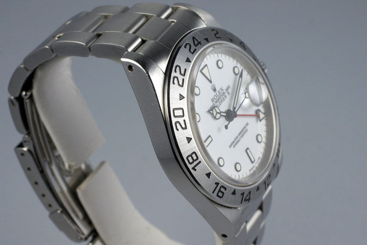 1997 Rolex Explorer II 16570 White Dial
