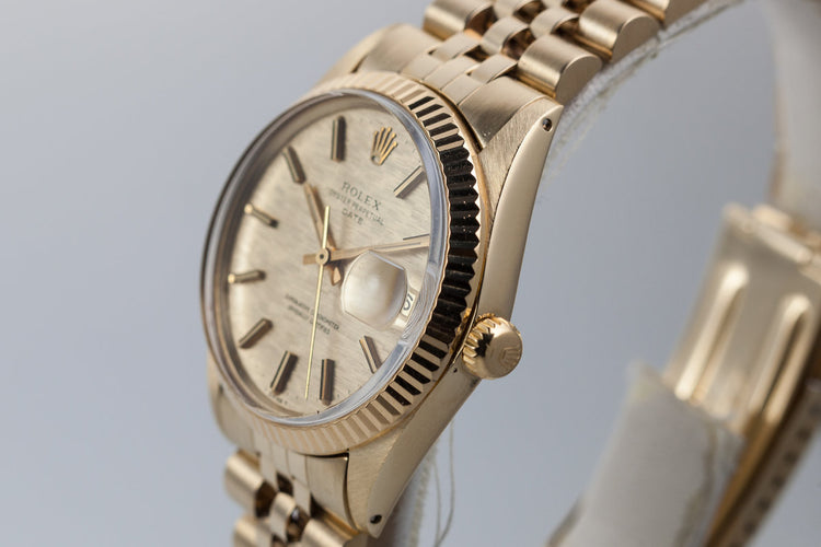 1973 Rolex Date 1500 14K YG Mosaic Dial