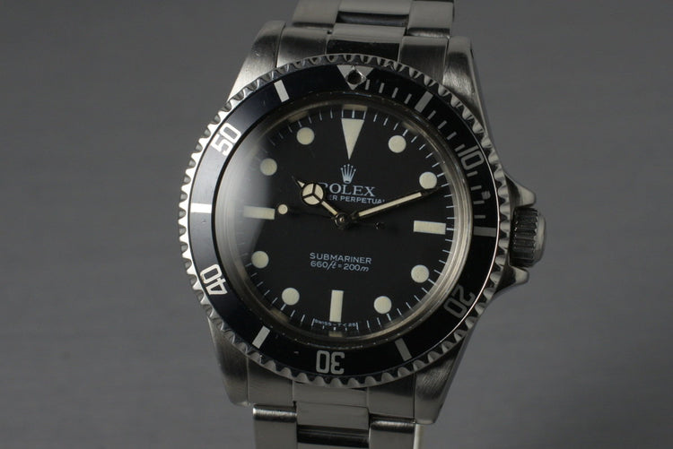 1983 Rolex Submariner 5513 with Mark V Maxi Dial