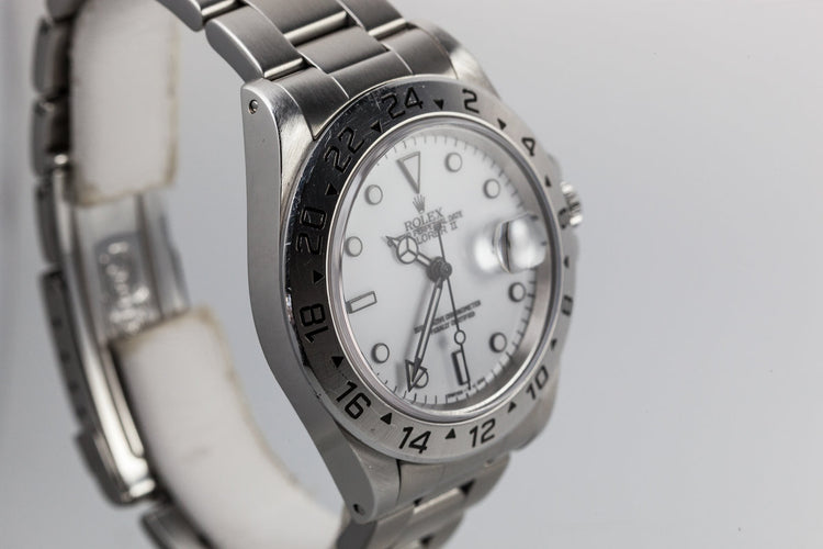 1995 Rolex Explorer II 16570 White Dial