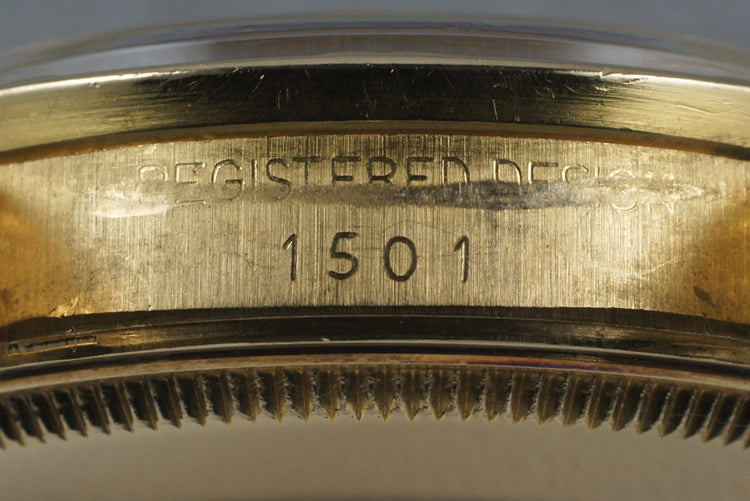 1977 Rolex 18K Date 1501 with Champagne Sigma Dial