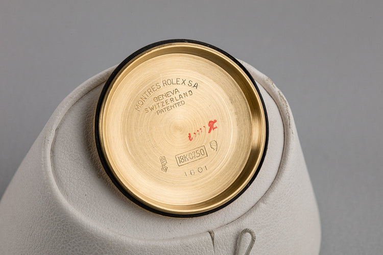 1964 Rolex 18K YG Morellis DateJust 1602 Silver Serpico Y Laino Dial with Service Papers