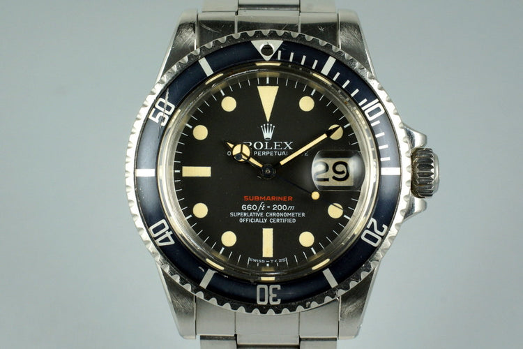 1971 Rolex Red Submariner 1680 Mark V Dial