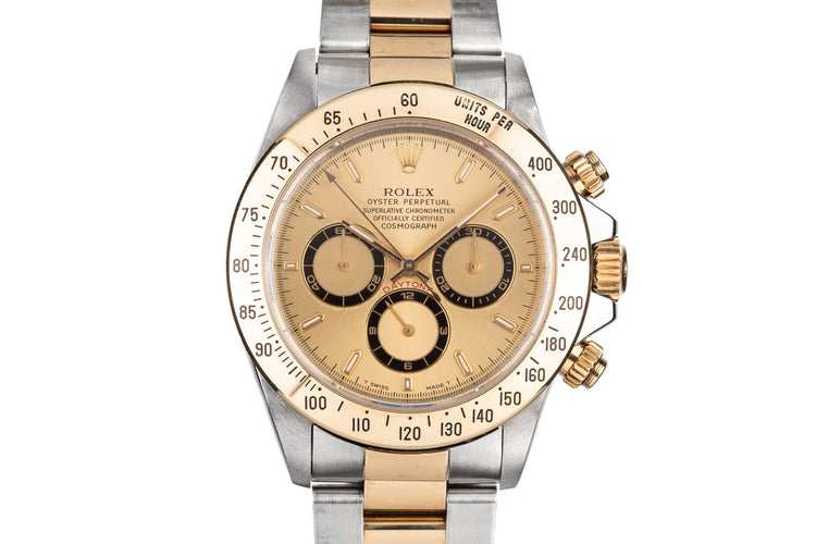 1995 Rolex Two Tone Zenith Daytona 16523 with Box and Papers