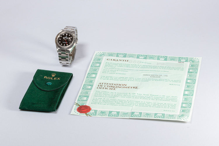 2002 Rolex Explorer II 16570 Black Dial w/ Papers