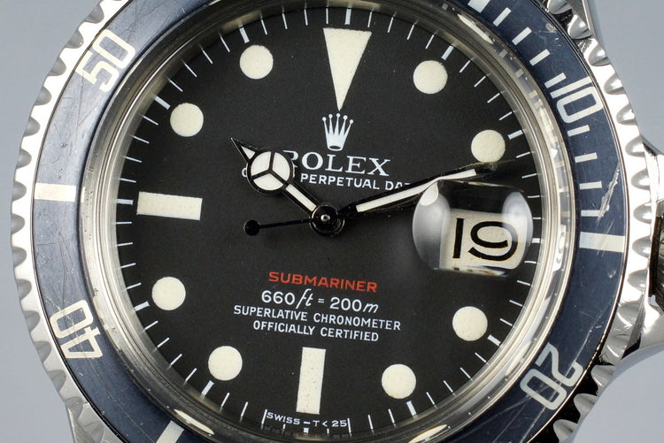 1971 Rolex Red Submariner 1680 Mark V Dial