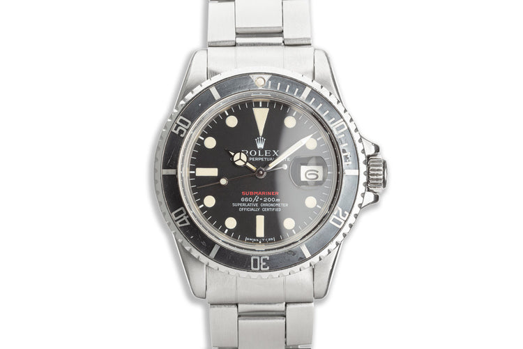 1971 Vintage Rolex MK IV Red Submariner 1680 with Box & Papers