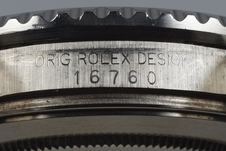 1986 Rolex Fat Lady GMT II 16760 with RSC Papers