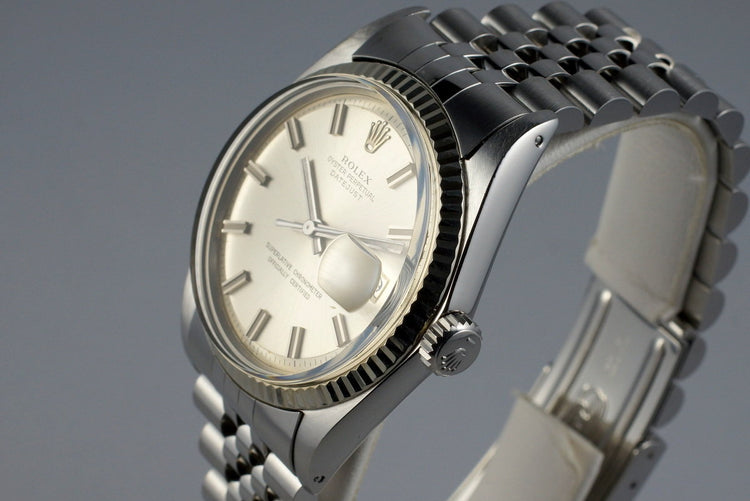 1968 Rolex DateJust 1601 Silver Non-Luminous ‘Wide Boy’ Dial