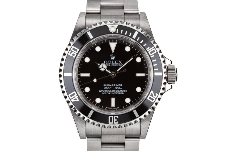 2010 Rolex Submariner 14060M Four Line Dial with Box and Papers