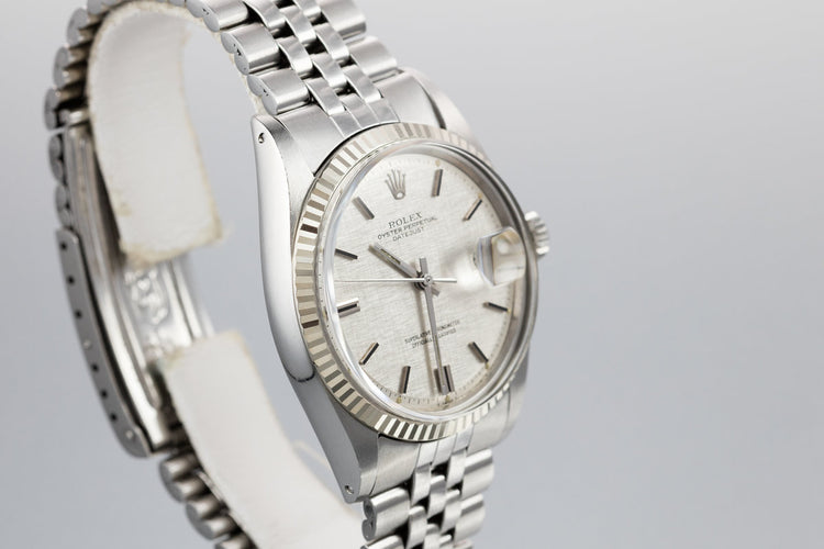 1970 Rolex DateJust 1601 with Silver Linen Dial