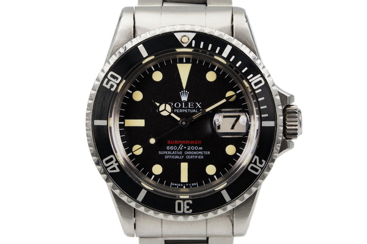 Vintage 1970 Rolex Red Submariner Mark IV Dial