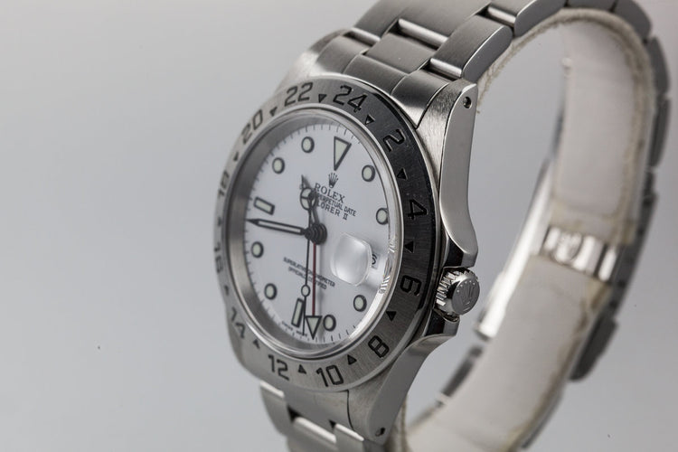 1999 Rolex Explorer II 16570 White Dial