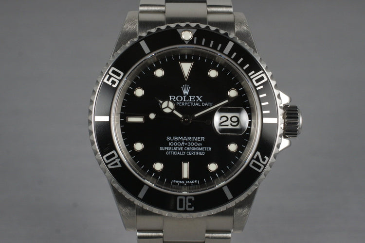 2006 Rolex Submariner 16610T with Box and Papers